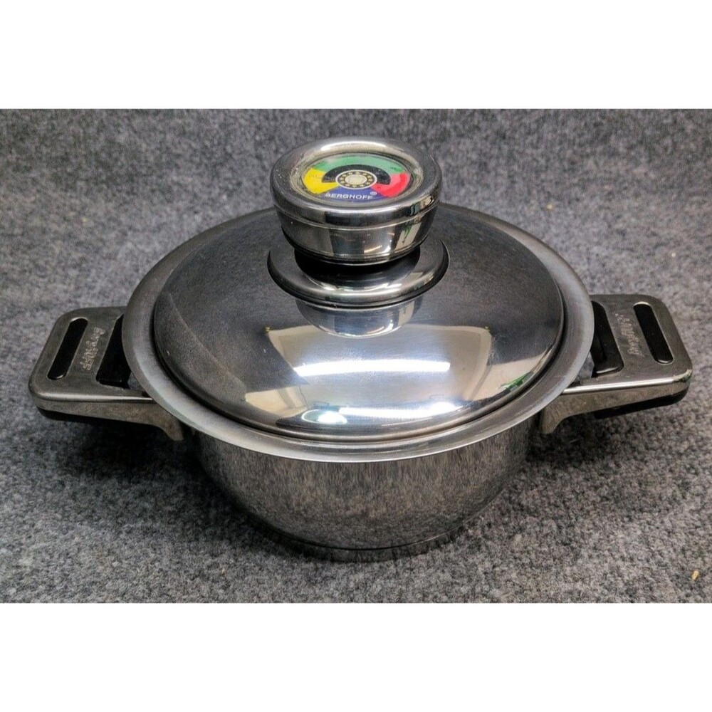 BergHOFF 18/10 Stainless Steel 7" Cooking Pot w/ Thermometer Lid